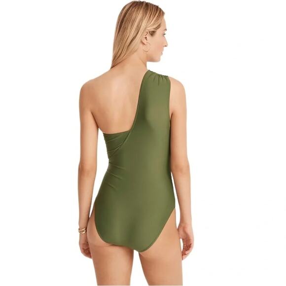 J.Crew Ruched one-shoulder one-piece Swimsuit Size 20 NWT - Picture 7 of 9